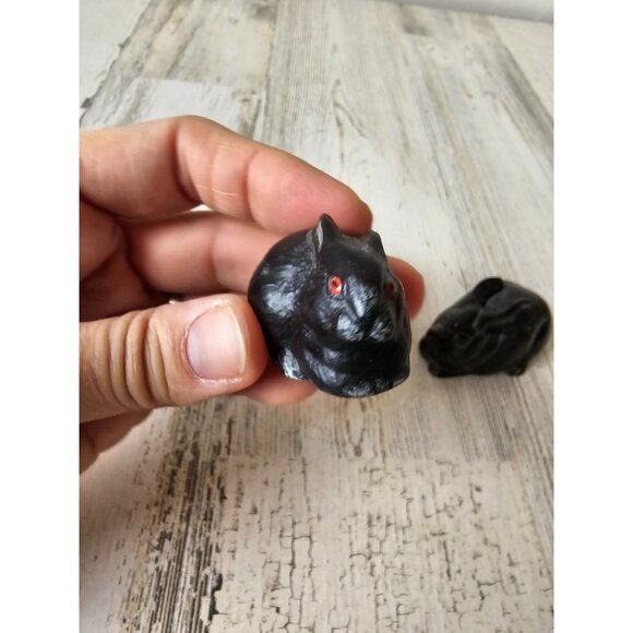 Vintage artisan rabbit bunny decor marble set Easter cute unique vintage - Picture 3 of 11